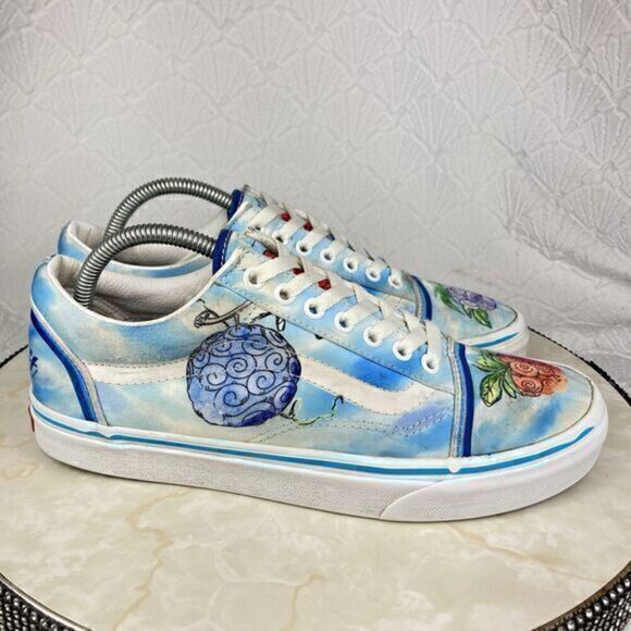 Vans Sneakers Unisex M 9 W 10.5 Blue Devil Fruit One Piece Special Edition Shoes - Picture 1 of 13